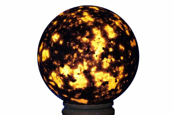 Fluorescent, Sodalite-Syenite Sphere - China #222774